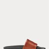 Brown Men’s Ralph Lauren Signature Pony Leather Slippers Brown Men’s Ralph Lauren Signature Pony Leather Slippers