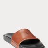 Brown Men’s Ralph Lauren Signature Pony Leather Slippers Brown Men’s Ralph Lauren Signature Pony Leather Slippers