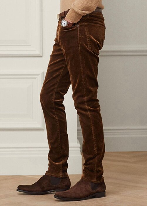 Brown Men’s Ralph Lauren Slim Fit Stretch Velvet Jeans Brown Men’s Ralph Lauren Slim Fit Stretch Velvet Jeans