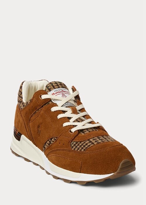Brown Men’s Ralph Lauren Trackster 200 Harris Tweed® Sneakers Brown Men’s Ralph Lauren Trackster 200 Harris Tweed® Sneakers