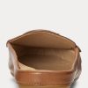 Brown Women’s Ralph Lauren Brynn Burnished Leather Driver Flat Shoes