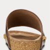 Brown Women’s Ralph Lauren Calfskin Leather Rivet Sandals Brown Women’s Ralph Lauren Calfskin Leather Rivet Sandals