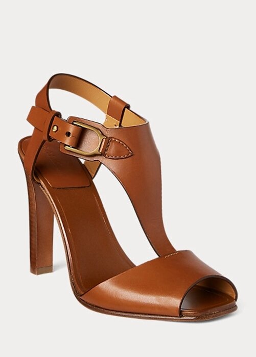 Brown Women’s Ralph Lauren Emilie Welington Calfskin Sandals Brown Women’s Ralph Lauren Emilie Welington Calfskin Sandals