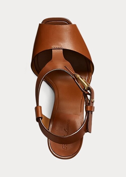 Brown Women’s Ralph Lauren Emilie Welington Calfskin Sandals Brown Women’s Ralph Lauren Emilie Welington Calfskin Sandals