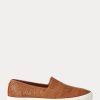 Brown Women’s Ralph Lauren Jinny Woven Slip-On Sneakers
