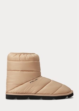 Brown Women’s Ralph Lauren Logo Quiltedie Boots