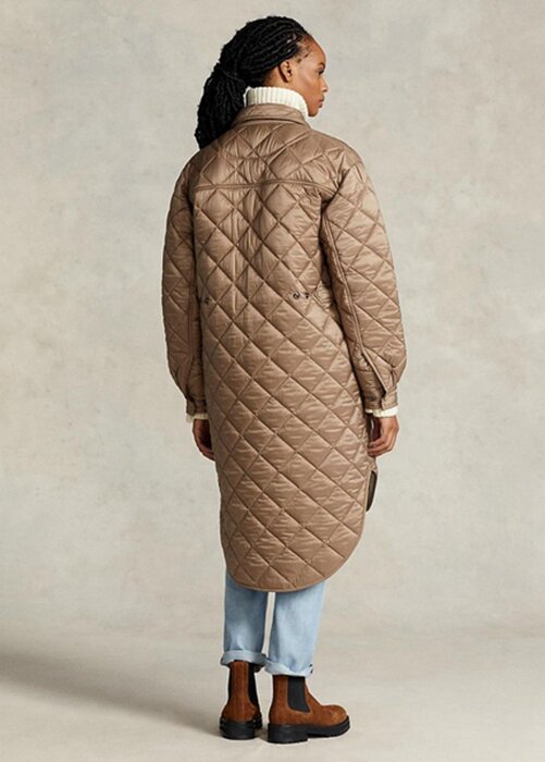 Brown Women’s Ralph Lauren Oversize Water-repellent Quilted Coats Brown Women’s Ralph Lauren Oversize Water-repellent Quilted Coats