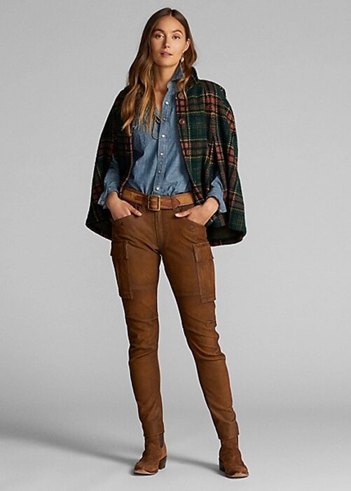 Brown Women’s Ralph Lauren Skinny Leather Cargo Pants Brown Women’s Ralph Lauren Skinny Leather Cargo Pants