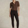 Brown Women’s Ralph Lauren Stirrup Stretch Side-zip  Leggings