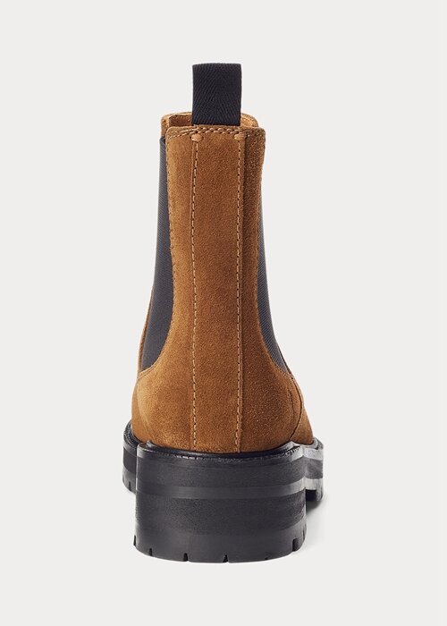 Brown Women’s Ralph Lauren Suede Lug Chelsea Boots Brown Women’s Ralph Lauren Suede Lug Chelsea Boots