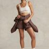 Brown Women’s Ralph Lauren Water-repellent Quilted Drawstring  Shorts