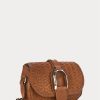 Brown Women’s Ralph Lauren Woven Calfskin Welington Shoulder Bags