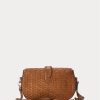 Brown Women’s Ralph Lauren Woven Calfskin Welington Shoulder Bags