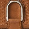 Brown Women’s Ralph Lauren Woven Calfskin Welington Shoulder Bags