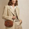 Brown Women’s Ralph Lauren Woven Calfskin Welington Shoulder Bags
