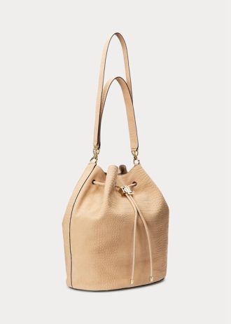 Buff Women’s Ralph Lauren Nubuck Large Andie Handbag