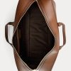 Chocolate Men’s Ralph Lauren Quilted Burnished Calfskin Duffle Bags