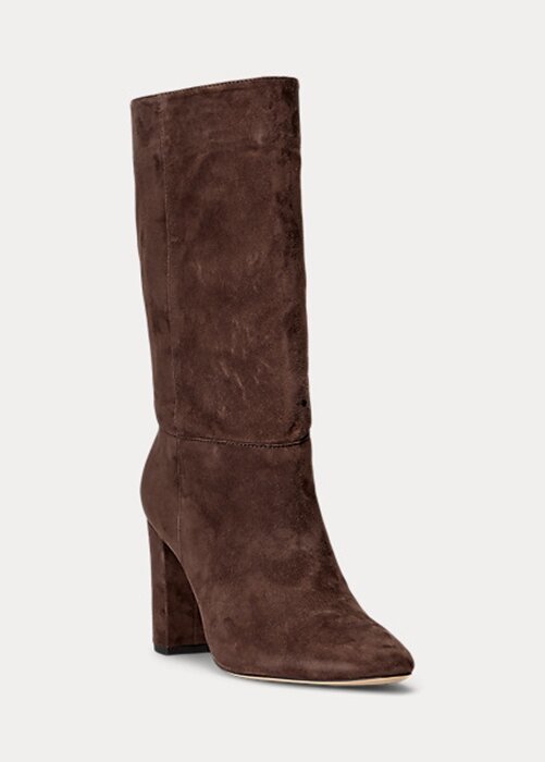 Chocolate Women’s Ralph Lauren Artizan Suede Boots Chocolate Women’s Ralph Lauren Artizan Suede Boots