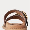 Chocolate Women’s Ralph Lauren Ezra Crocodile-Embossed Leather Sandals Chocolate Women’s Ralph Lauren Ezra Crocodile-Embossed Leather Sandals