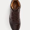 Chocolate Women’s Ralph Lauren Jaemyn Calfskin High-Top Sneakers