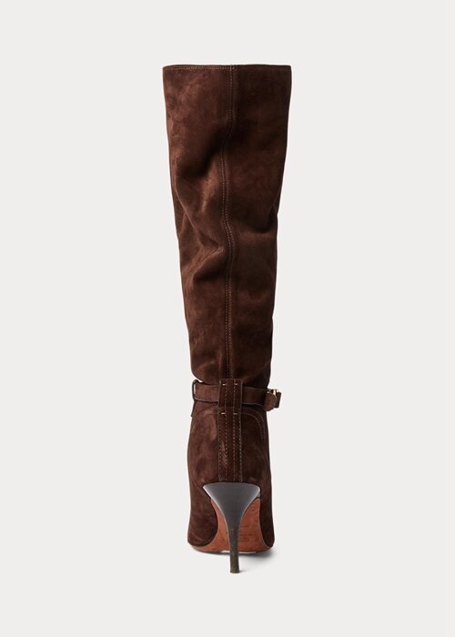 Chocolate Women’s Ralph Lauren Zoe Tall Sueded Calfskin Boots Chocolate Women’s Ralph Lauren Zoe Tall Sueded Calfskin Boots