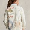 Cream Men’s Ralph Lauren Denim Graphic Painter Jackets