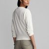 Cream Women’s Ralph Lauren Logo French Terry Crewneck Sweatshirts