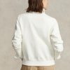 Cream Women’s Ralph Lauren Polo Bear Fleece Crewneck Sweatshirts
