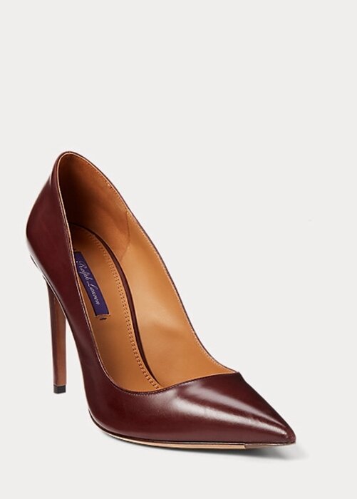 Dark Brown Women’s Ralph Lauren Celia Calfskin Heels Dark Brown Women’s Ralph Lauren Celia Calfskin Heels