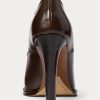 Dark Brown Women’s Ralph Lauren Lydell Burnished Calfskin Boots