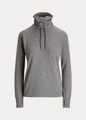 Dark Grey Women’s Ralph Lauren Funnelneck Jersey Pullover Sweatshirts