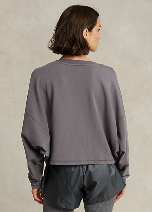 Dark Grey Women’s Ralph Lauren Oversize Stretch-Blend Fleece Sweatshirts Dark Grey Women’s Ralph Lauren Oversize Stretch-Blend Fleece Sweatshirts