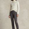Dark Grey Women’s Ralph Lauren Stretch-Wool Blend Twill Leggings