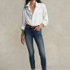 Dark Indigo Women’s Ralph Lauren Tompkins Skinny Crop Jeans