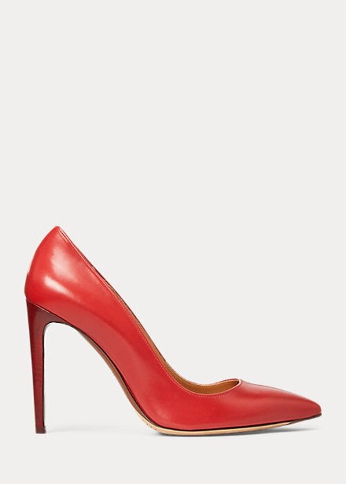 Dark Red Women’s Ralph Lauren Celia Calfskin Heels Dark Red Women’s Ralph Lauren Celia Calfskin Heels