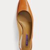 Dark Yellow Women’s Ralph Lauren Kels Leather Slingback Heels Dark Yellow Women’s Ralph Lauren Kels Leather Slingback Heels
