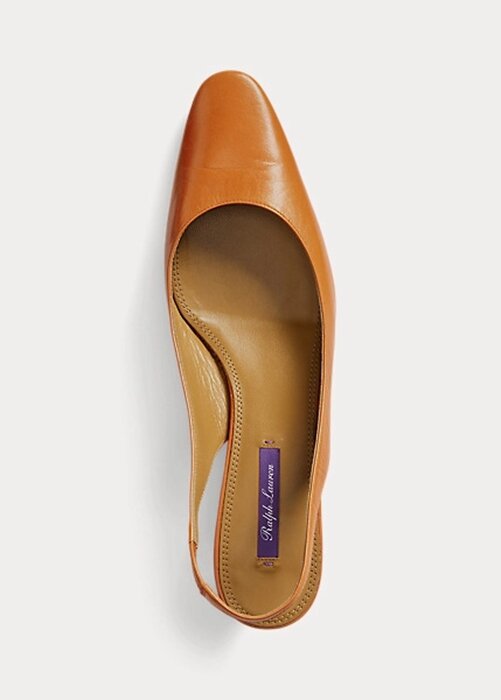 Dark Yellow Women’s Ralph Lauren Kels Leather Slingback Heels Dark Yellow Women’s Ralph Lauren Kels Leather Slingback Heels