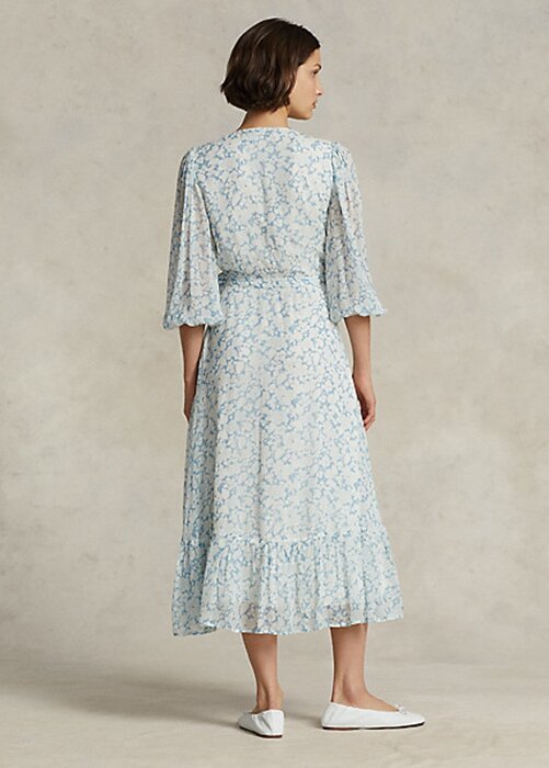 Flower Women’s Ralph Lauren Floral Crinkle Georgette Wrap Dress Flower Women’s Ralph Lauren Floral Crinkle Georgette Wrap Dress