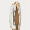 French Navy Dot/Cream Women’s Ralph Lauren Polka-Dot Leather Medium Handbag