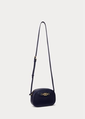 French Navy Women’s Ralph Lauren Leather Medium Jordynn Crossbody Bags