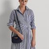 French Navy Women’s Ralph Lauren Leather Medium Jordynn Crossbody Bags