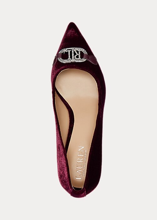Fuchsia Women’s Ralph Lauren Amory Velvet Heels Fuchsia Women’s Ralph Lauren Amory Velvet Heels