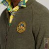 Green Men’s Ralph Lauren Brushed Fleece Bomber Jackets Green Men’s Ralph Lauren Brushed Fleece Bomber Jackets