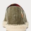 Green Men’s Ralph Lauren Cevio Washed Canvas Casual Shoes