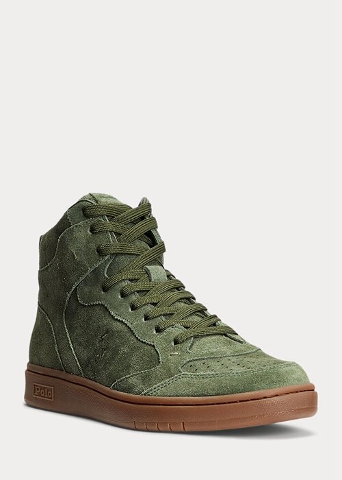 Green Men’s Ralph Lauren Court Suede High-Top Sneakers Green Men’s Ralph Lauren Court Suede High-Top Sneakers