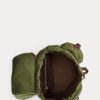 Green Men’s Ralph Lauren Leather-Trim Canvas Backpacks