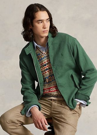 Green Men’s Ralph Lauren Linen-Blend Herringbone Twill Jackets