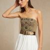 Green Women’s Ralph Lauren Cailin Embellished Cotton Bustier Tops Green Women’s Ralph Lauren Cailin Embellished Cotton Bustier Tops