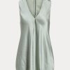 Green Women’s Ralph Lauren Gwinnett Washed Satin Blouse Shirts
