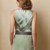 Green Women’s Ralph Lauren Gwinnett Washed Satin Blouse Shirts